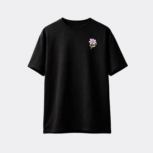 No Rush Just Growth Oversized T-shirt – Black Graphic Tee | Abol Tabol