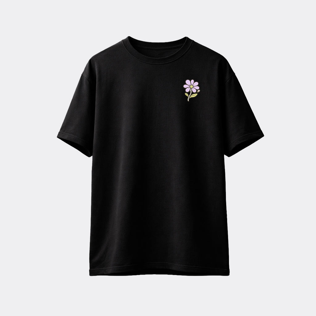 No Rush Just Growth Oversized T-shirt – Black Graphic Tee | Abol Tabol